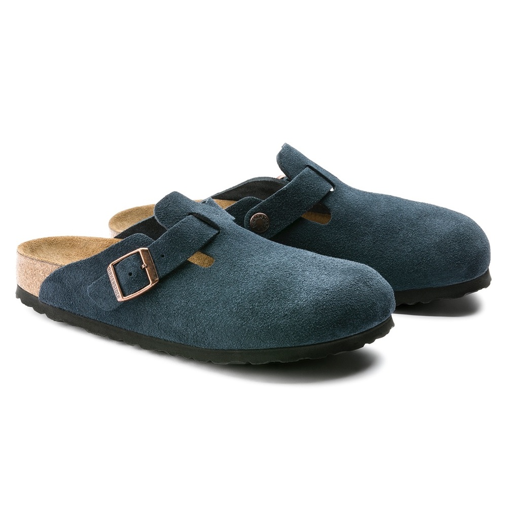 Birkenstock Boston Clog - Soft Footbed - Navy Blue - Sz 37